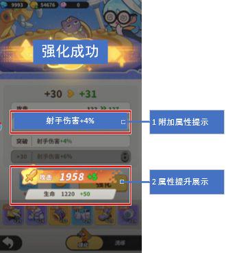 装备、穿戴、强化、分解与精炼 - 强化成功界面